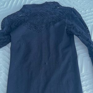 Bebe Black Lace Detail Top